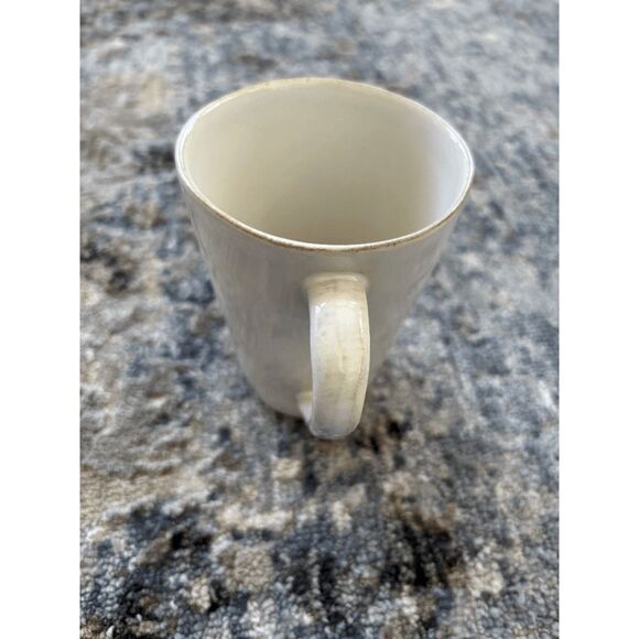 Crate & Barrel MARIN White Stoneware Coffee Mug 4 1/2" Tall - 8 Avail - Picture 2 of 5